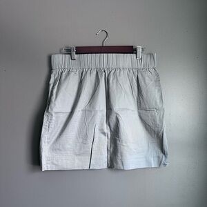 J. Crew Cotton Mini Skirt Size 8 J.Crew Pull-on Lightweight Muted Gray Skirt